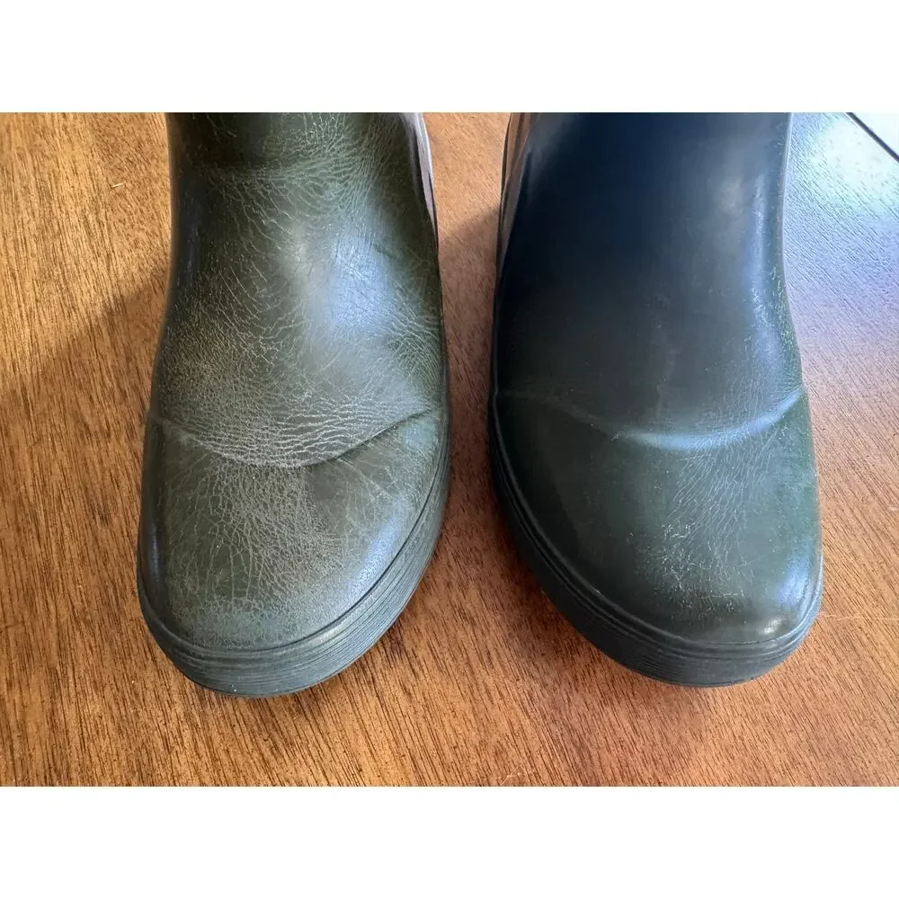 L.L. Bean Wellie Rain Boots Kids Size 3 Green Rubber